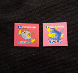 Chinchou Lanturn Pokemon Rare Sticker Ciao Appendix Supplement Seal Japanese - Image 1