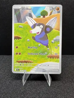 Pokemon Drilbur 124/086 Sv: Black Bolt Holo Illustration Rare 70 HP 50 Attack - Image 1