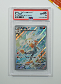 Pokemon PSA 10 Raboot #147 Corona Astrale Illustration Rare 2024 Italiano - Image 1