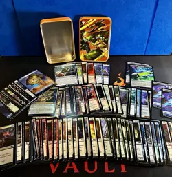 TMT Card Lot+Tin, MTG Ninja Turtles, Michelangelo TIN, See Description For Cards - Image 1