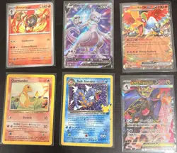 Pokemon Card Lot 6 Vintage + Modern Charmander Dark Gyarados Mewtwo V Ho-Oh ex - Image 1