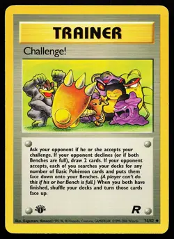 Challenge! 74/82 1st Edition Uncommon Team Rocket Pokemon Card - Image 1