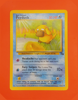 Psyduck 53/62 Common Unlimited - Fossil Set - NM Near Mint Pokemon Card WOTC - Image 1