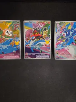 Pokemon Mega Evolution Promo Cards- Rowlet 43, Litten 44, & Popplio 45 - Image 1