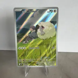 Pokemon TCG Hop's Wooloo 170/159 Sv09: Journey Together IR Holo Card - Image 1
