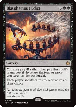 MTG - Blasphemous Edict (FDN) - Brand New - NM/NP - Image 1