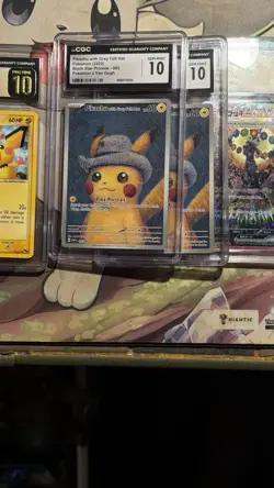 CGC Gem Mint 10 Pikachu with Grey Felt Hat 085 Black Star Promos 2023 Holo - Image 1