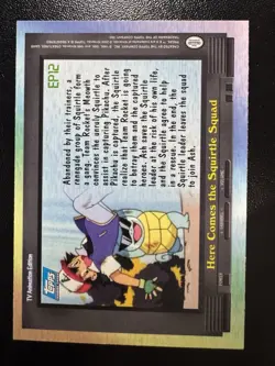 2000 Topps Pokemon TV Animation Here Comes The Squirtle Squad #EP12 Blue Logo - Image 2