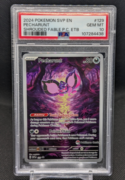 Pecharunt SVP 129 Pokemon Center PSA 10 Black Star Promo Shrouded Fable - Image 1