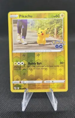 Pokemon Pikachu Reverse Holo 027/078 2022 Pokemon GO - Image 1