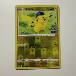 Pikachu (28) Holo Rare Pokemon GO 028/078 Reverse Holo NM - Image 1