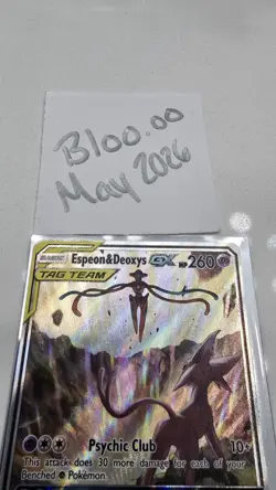 Espeon & Deoxys GX TAG TEAM Holo Promo SM240 ENG Pokemon TCG - Image 2