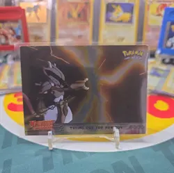 Pokemon Mewtwo Strikes Back Trying Out The New Toy Holo Foil Topps Blue Logo LP - Image 1