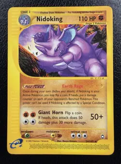 Nidoking 24/147 Non-Holo Rare Aquapolis E-Reader LP - Image 1