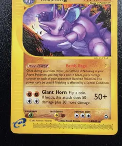 Nidoking 24/147 Non-Holo Rare Aquapolis E-Reader LP - Image 3