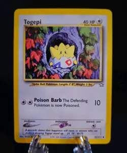 Togepi 51/111 Neo Genesis Unlimited Regular English 2000 40 HP Pokemon TCG - Image 1