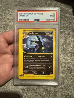 Pokemon 2003 Skyridge Umbreon 32/144 Non Holo Rare PSA 9 English - Image 1