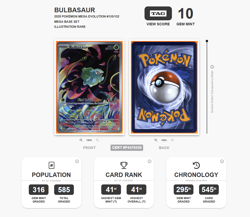 Bulbasaur Illustration Rare 133/132 Pokemon Mega Evolution IR TAG 10 Gem Mint - Image 2