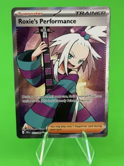 Pokemon Roxie's Performance Mega Evolution Chaos Rising UR Full Art 112/086 NM!! - Image 1