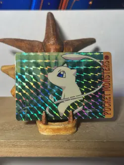 Pokemon Mew Pocket Monsters Vending Prism Sticker 2000 #34 RARE HEAVY PLAY - Image 1