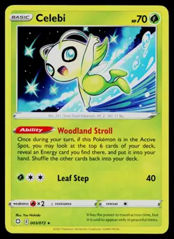 CELEBI 003/072 RARE SHINING FATES POKEMON NM - Image 1