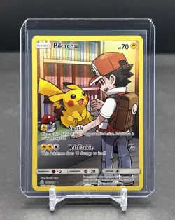2019 POKEMON SUN & MOON COSMIC ECLIPSE #241/236 Pikachu Full Art Secret Rare - Image 1
