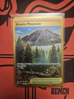 Gravity Mountain 250/191 Secret Gold Full Art Rare Pokemon Surging Sparks SV8 NM - Image 1