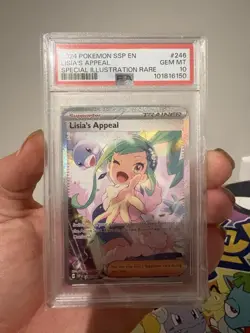 Pokemon TCG Lisia's Appeal Full Art Trainer Surging Sparks 246/191 PSA 10 - Image 2