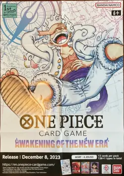 One Piece TCG OP05 Awakening of the New Era Promo Poster Store Exclusive SEALED - Image 1