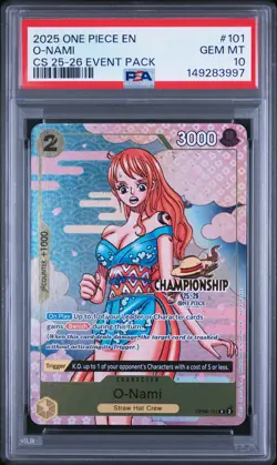 2025 ONE PIECE CHAMPIONSHIP 2025-26 EVENT PACK #101 O-NAMI PSA 10 - Image 1