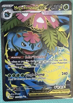 Pokemon Mega Evolution Mega Venusaur ex Full Art #155 Near Mint-English - Image 1