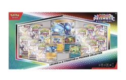 Pokemon TCG Prismatic Evolutions Lucario Ex + Tyranitar Ex Premium Collection - Image 1