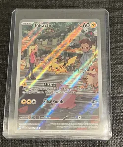 Pokemon TCG Pikachu 173/165 English SIR Scarlet and Violet 151 Mint Condition - Image 3
