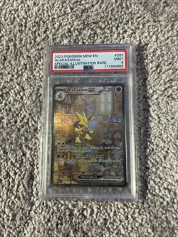 2023 POKEMON MEW EN-151 SPECIAL ILLUSTRATION RARE #201 ALAKAZAM EX PSA 9 - Image 1