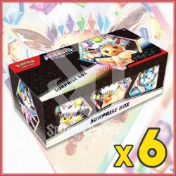 Pokemon TCG: Prismatic Evolutions Surprise Box Case | 24 Packs & 6 Promo Cards - Image 1