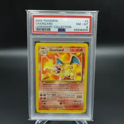 PSA 8 NM-MT 2002 LEGENDARY COLLECTION CHARIZARD NON-HOLO CARD #3 - Image 1