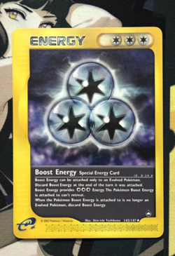 BOOST ENERGY - 145/147 - Aquapolis - Energy - Pokemon Card - Excellent Condition - Image 1