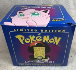 Pokemon Jigglypuff 23k Gold Plated Trading Card Pokeball Burger King Sealed NIP - Image 2