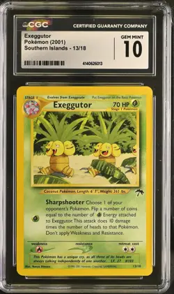 2001 Pokemon Southern Islands Exeggutor #13/18 CGC 10 GEM MINT - Image 1