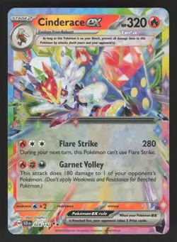 Cinderace ex 028/142 Pokemon TCG SV07: Stellar Crown NM - Image 1