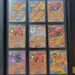 Pokemon TCG 9-Card Holo EX Lot English Moltres Blaziken Incineroar Fire Theme - Image 1