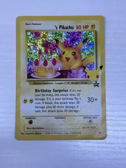 Pokemon Pikachu TCG Holo Rare Birthday Celebrations Card #24 - Image 1