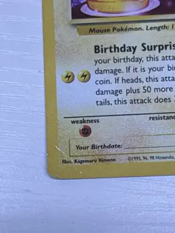Pokemon Pikachu TCG Holo Rare Birthday Celebrations Card #24 - Image 4