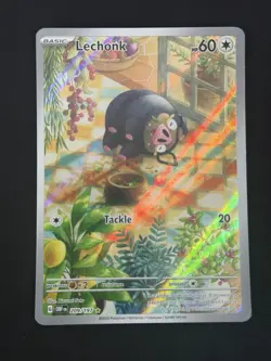Pokemon TCG Lechonk Illustration Rare Holo Card 209/197 Sv03: Obsidian Flames - Image 1