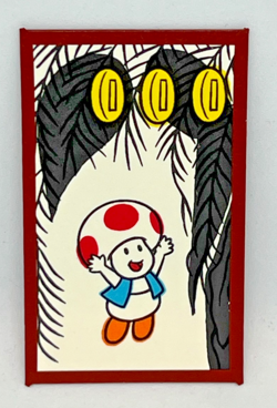 Toad - Red Mario Hanafuda Nintendo Japanese Card - Mint/NM - Image 1