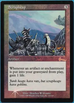 Scrapheap FOIL Urza's Legacy HEAVILY PLD Artifact Rare CARD (517219) ABUGames - Image 1