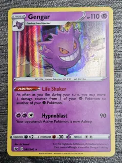 Pokemon Card Gengar Sword & Shield Holo Rare 085/202 Near Mint - Image 1