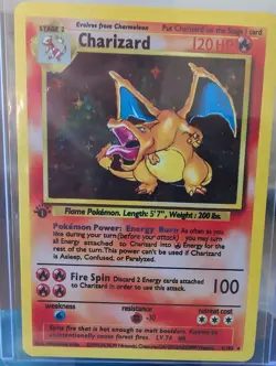 Charizard 4/102 Base Set 1st Edition Holo Rare Pokemon Card Wizards of the Coast - Image 1