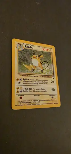 Raichu - 16/130 - Pokemon Base Set 2 Holo Rare Card WOTC MP/LP - Image 2