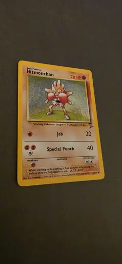Hitmonchan 8/130 Base Set 2 Holo Rare Pokemon Card - Image 2